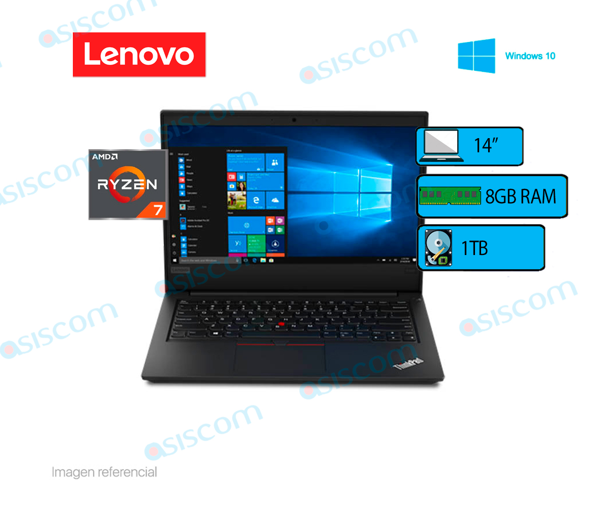 LAPTOP LENOVO THINKPAD E595 RYZEN 7 3700U ( 20NES17400 ) 14″- 8GB